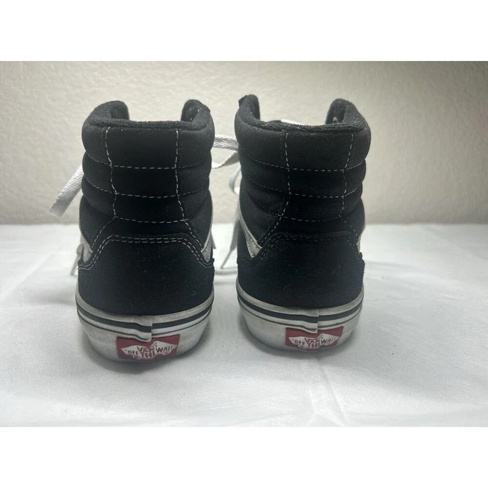 Vans Off The Wall High Top Shoes  Black/White Old Skool Youth SZ 6